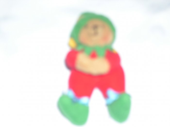 Fuzzy Teddy Elf Christmas Pin