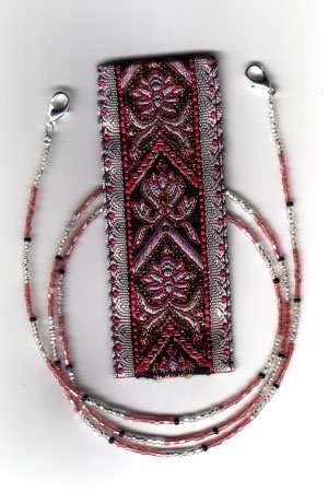 Dark Pink and Silver ipod shuffle case