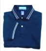 Men's Pine Island 100% Cotton Pique Golf Polo Shirt, Navy Blue sz L