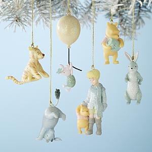 Disney Store Pooh 80th Anniversary 6-Pc. Storybook Ornament Set NEW