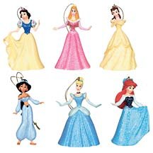 Disney Store Disney Princesses Storybook Ornaments NEW