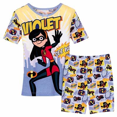 NEW Disney Store Violet PJ Pals Short Pajamas size 6