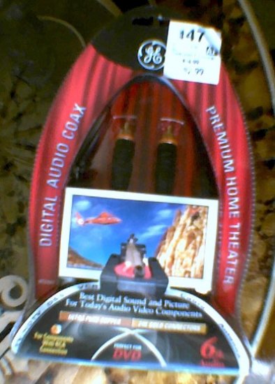 NEW General Electric Digital Audio Coax CABLE (coaxial)