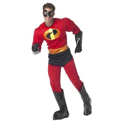 New Disney Mr. Incredible Costume for Men, Size L - Free Shipping on this item!