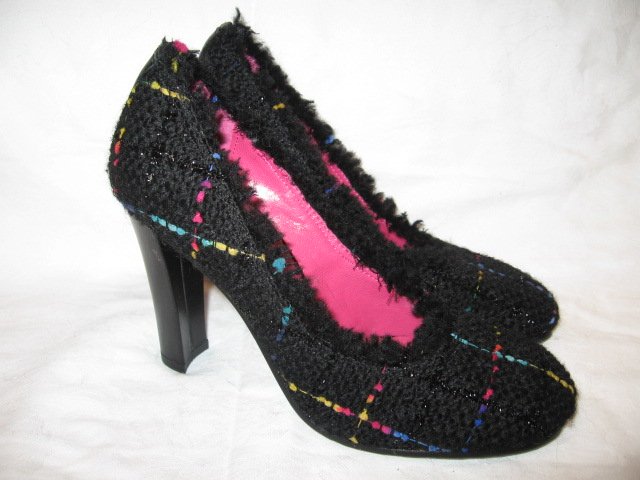 $190 New Apepazza Womens Black Pump Heel Shoes size 38 - Free shipping