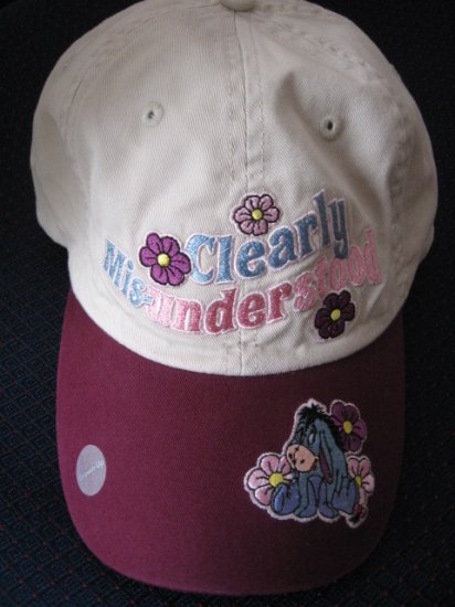 New Disney Store Cotton CAP - Eeyore - Clearly Mis-understood - Women