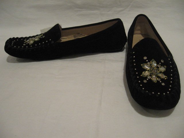 $150 NEW MICHAEL KORS Black LOAFERS Womens SHOES size 7.5 M