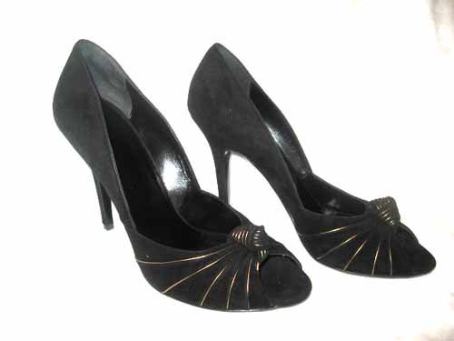 $560 New in Box Authentic GUCC Women DRESS HEEL PUMPS Shoes SUEDE size 10.5 10 1/2 B