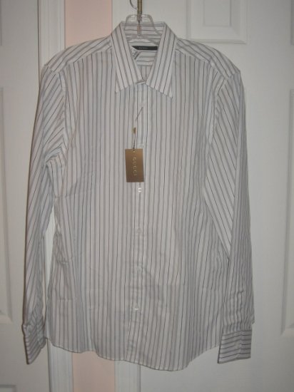 New with TAG Authentic GUCCI MEN's SHIRTS with LONG SLEEVES sz 16 /41 - FREE SHIPPING!