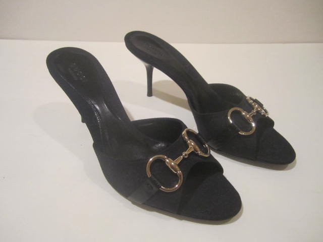 New in Box Authentic GUCCI SLIDES SHOES HEELS HORSEBIT size 8 - FREE SHIPPING