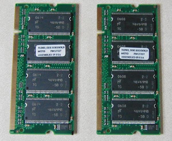 Laptop Memory PC 4200 1 GB DDR-FREE SHIPPING