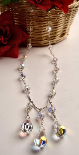 N0605 - NECKLACE WITH SWAROVSKI CRYSTAL AB (FREE EARRINGS)