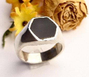 R0004 - RINGS WITH NATURAL ONYX (FREE SHIPPINGS)