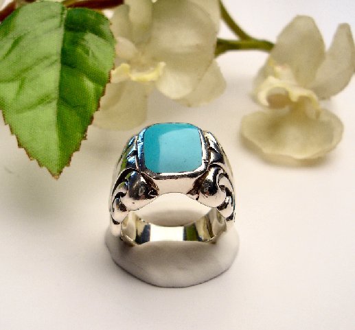 R0013 - RINGS WITH NATURAL TURQUOISE (FREE SHIPPING)