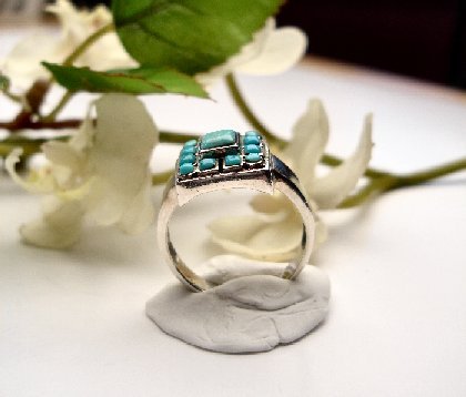 R0022 - RING NATURAL BLUE TURQUOISE (FREE SHIPPING)