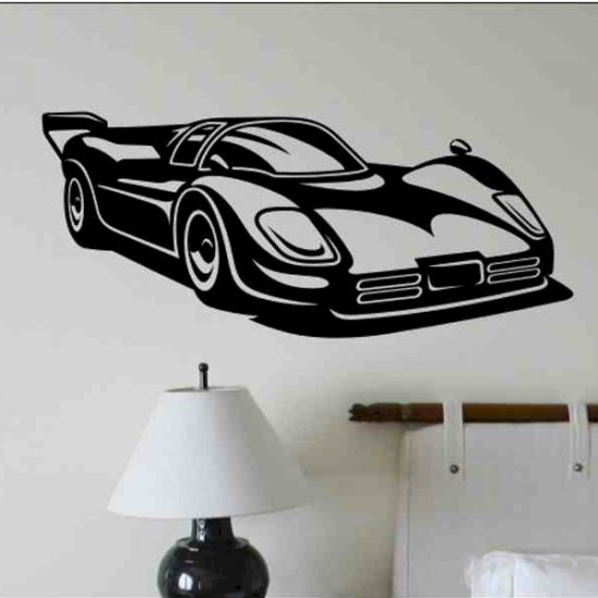 Race Car wall decal kids bedroom wall decor boy or girl