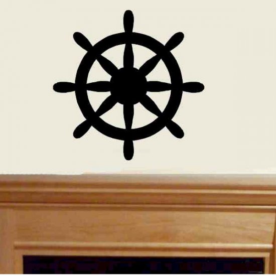 Ships Wheel vinyl wall decal living room family room wall decor