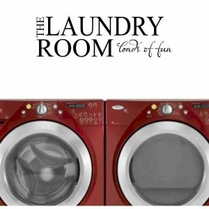laundry room wall quote sticker decal Laundry Room loads of fun