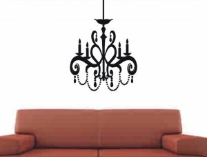 Chandelier wall decal sticker living room wall decor