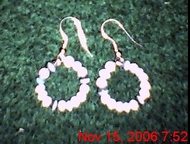 Varigated Cat's Eye Small Hoops