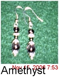 Amethyst Pagado Ear Rings