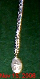 Small Oval Matte Finish Sterling Silver St. Christopher