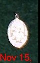 Lg. White Sterling St. Christopher Medal Bright Finish