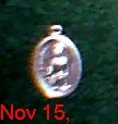 Silver oxidized Oval St. Peregrine Medal