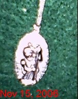 Lg. Bright Pewter St. Christopher