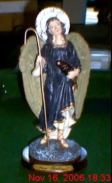 8" Resin Statue of St. Rapheal Archangel of Healing