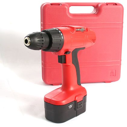 18 Vlt Cordless Drill Kit With Case (red)