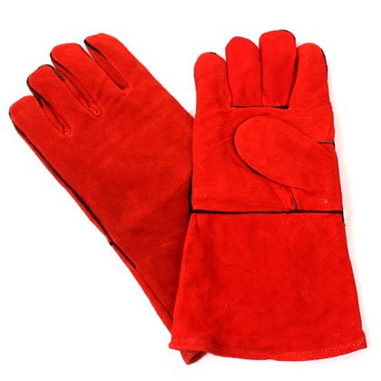 Leather Red Welding Gloves