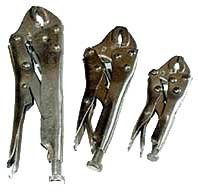 3 Pcs Locking Plier Curved Jaw Set