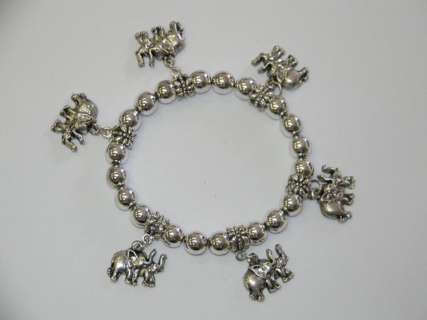 1 Silver Elephant Charm Bracelet