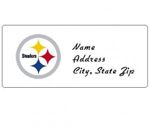 30 Personalized NFL Pittsburgh Steelers Return Address Labels