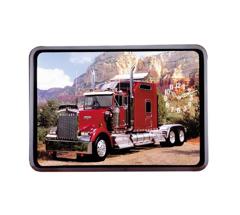 Red Big Rig Truck Wall Clock NEW NIB