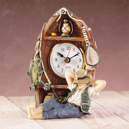 Alabastrite Fisherman Boat Clock NEW NIB