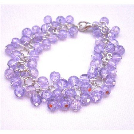 TB676 Voilet Multi Beads Bracelet Affordable Voilet Bead Bracelet