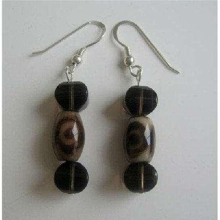 ERC370 Tiger Eye Sterling Silver 92.5 Earrings
