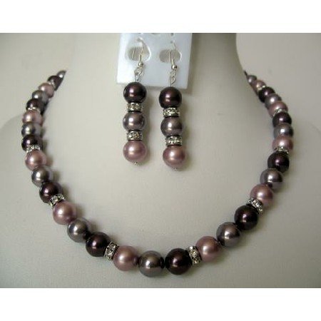BRD311 Bridesmaid Gift Bridal Powder Rose Lavender Burgundy Swarovski Jewelry