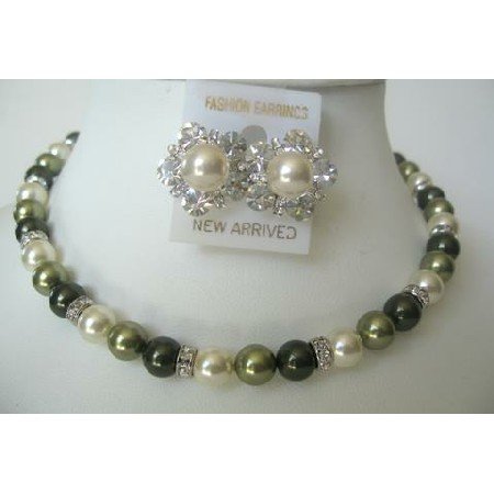 BRD313 Genuine & Real Gift Bridesmaids Mother Of Bride & Groom Genuine Swarovski Pearls Necklace