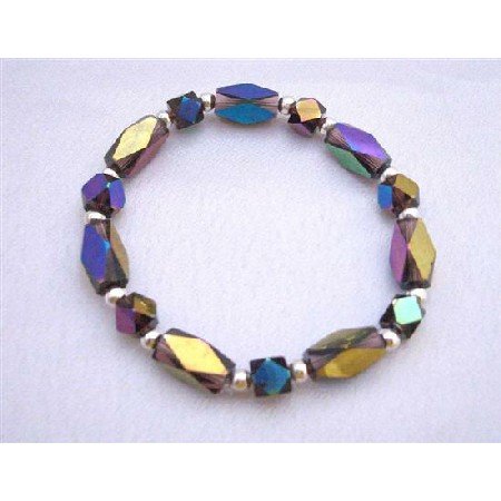 TB610 Gorgeous New Beads In Geometrical Shaped Cuboids & Bicone Shaped Beads