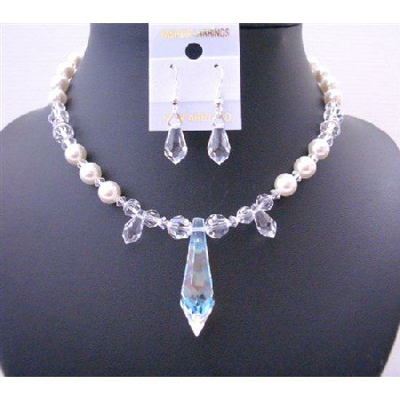 BRD456 Custom Bridemaides Handcrafted Genuine Swarovski Clear Crystals & White Pearls w/ Crystals
