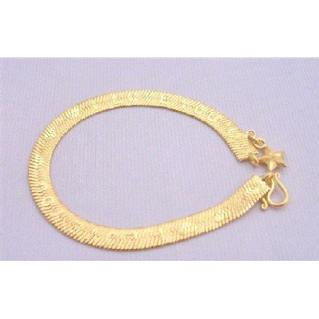 TB214 Love You GOld Plated Bracelet Very Sleek Dainty w/ Heart & word Love YouLong Bracelet