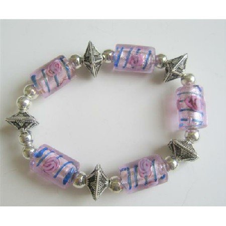 TB549 Exclusive Traditional Ethnic Millefiori Bracelet Stretchable Bracelet