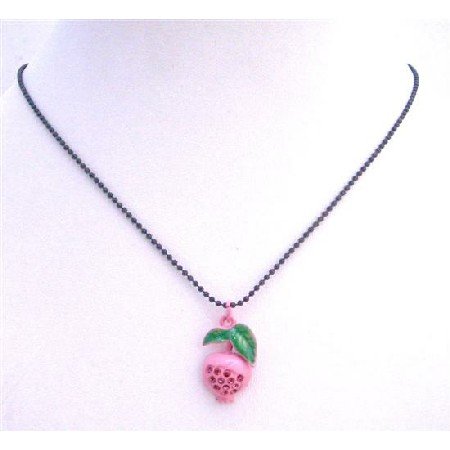 UNE202 Fruit Pendant Choker Necklace