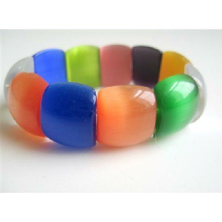 TB539 Colorful Stunning Millifiori Beads Stretchable Bracelet