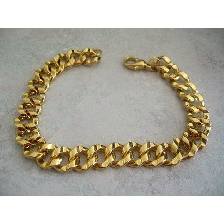 TB215 Gold Plated Fashion Foxtail Chain Bracelet 8 inches