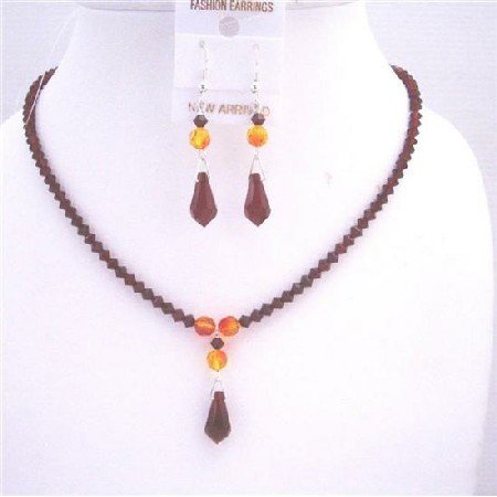 BRD552 Fire Opal Crystals Dark Siam Red Crystals Swarovski Crystals Handcrafted Jewelry Set