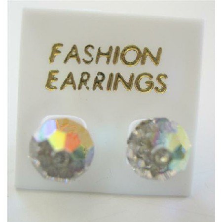 ERC393 AB Crystals Stud Earring Genuine Swarovski AB Crystals Stud Earrings